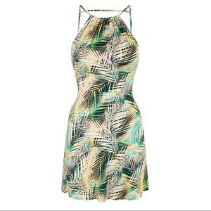 Topshop Tropical Print Flippy Dress